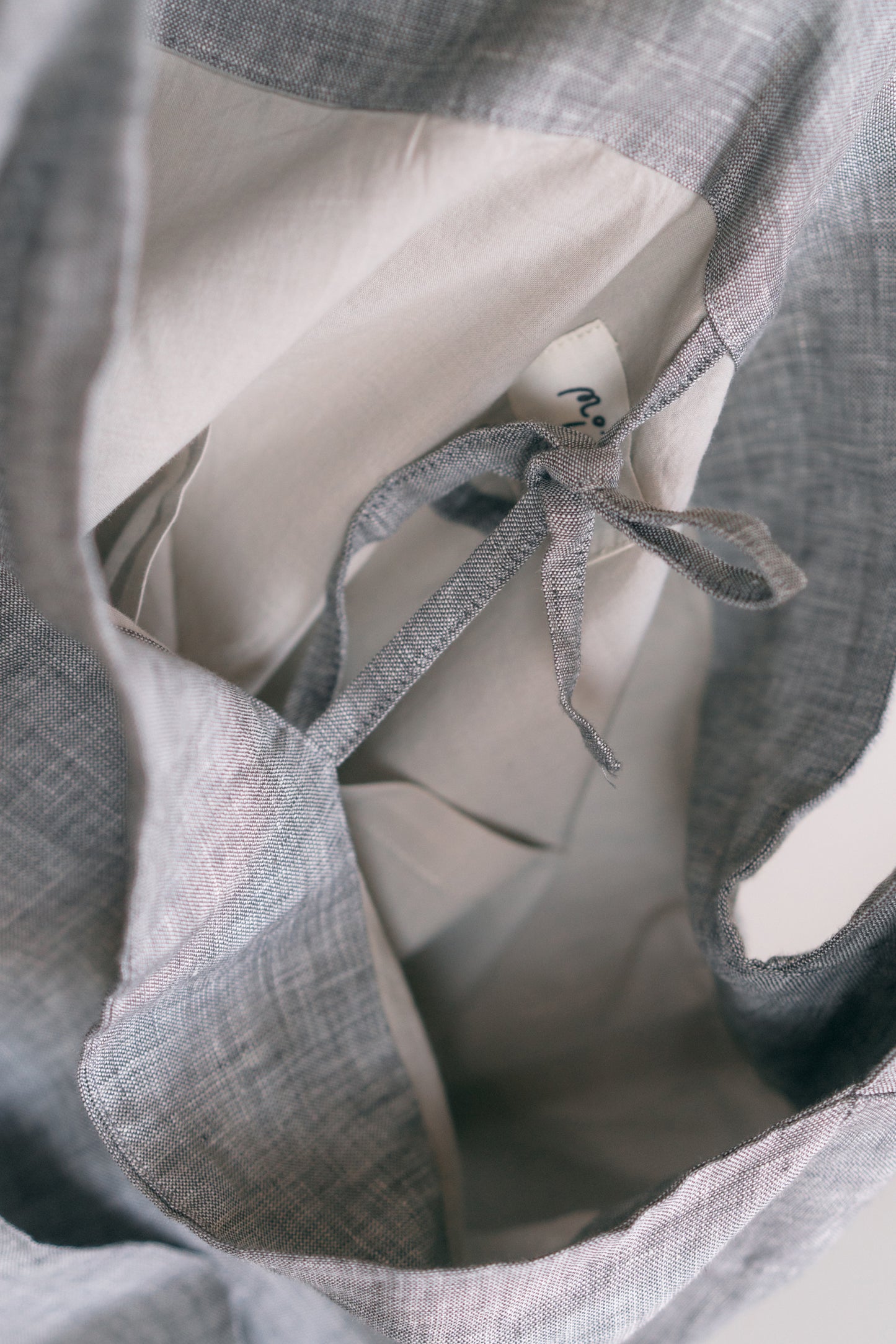 Essentials tote in dusty grey, 100% linen